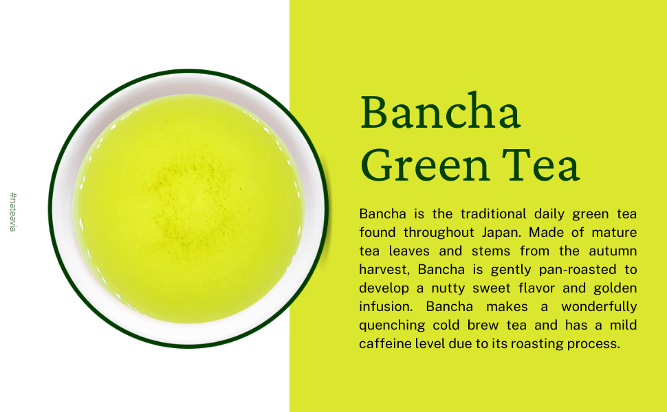 Organic Japanese Bancha Tea, Loose Leaf Green Tea from Kagoshima, Light Taste, Low Caffeine, 100g – Nateavia