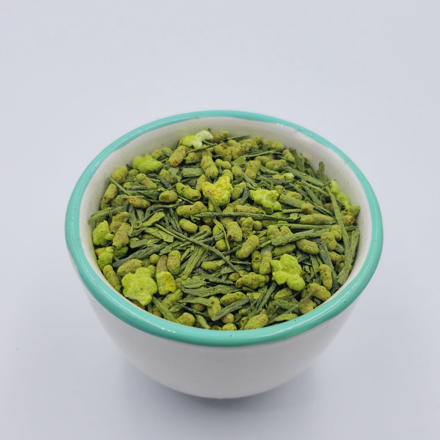 Nateavia Matcha Genmaicha - Hojas finas de sencha japonesas orgánicas, arroz integral tostado y matcha - Sabor cremoso - Auténtico origen japonés - 80 g