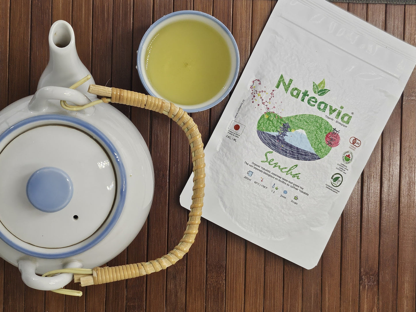 Organic Japanese Sencha Green Tea – Loose Leaf First Flush from Shizuoka | Yabukita Cultivar, Fresh & Vibrant, 80g – Nateavia