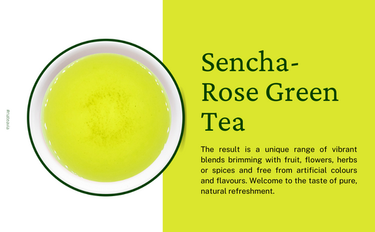 Nateavia Sencha with Rose - Organic Japanese Loose Leaf Green Tea with Rose - First Flush - Authentic Japanese Origin, from Shizuoka - 50g